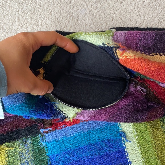 Vintage Thrifted Rainbow Patchwork Button-Up Cardigan - Picture 12 of 15